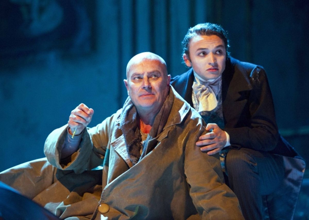 Chris Ellison (Magwitch) and Taylor Jay-Davies (Young Pip) at 