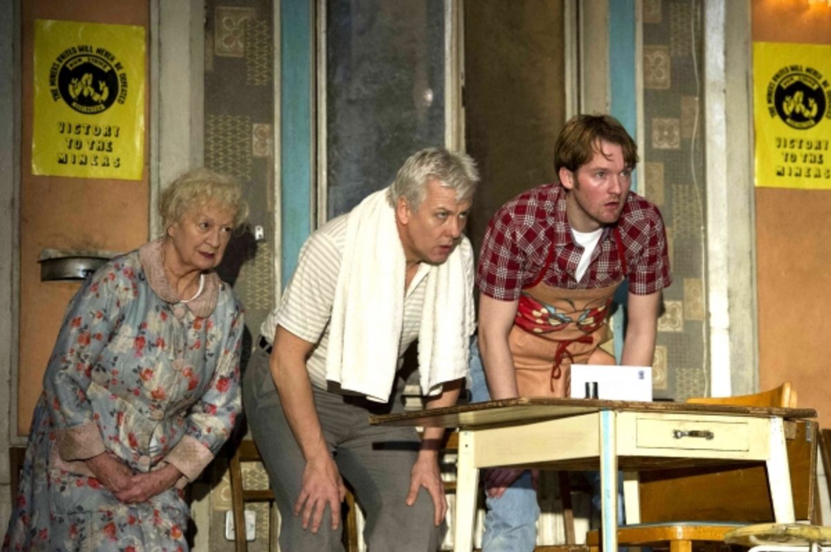 Ann Emery (Grandma), Deka Walmsley (Dad), Killian Donnelly (Tony) at 