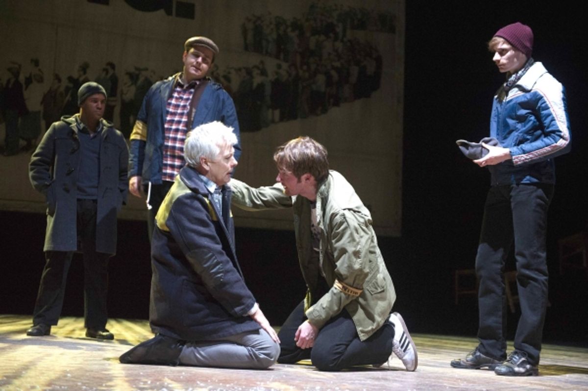 Deka Walmsley (Dad) and Killian Donnelly (Tony) and cast  at 