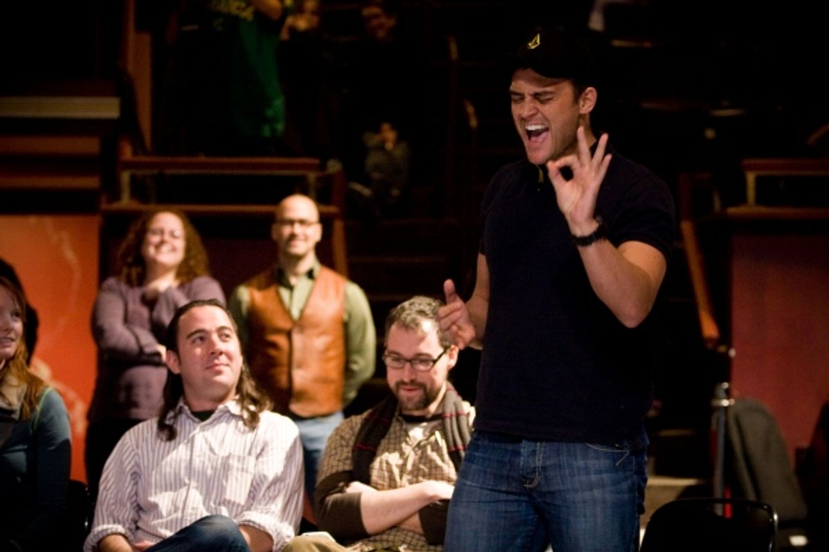 Cheyenne Jackson and the Cast of ONE NIGHT STAND at 