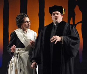 Liz Mamana and Ethan Watermeier portray all the adult roles in Olney Theater Center's production of SPRING AWAKENING. @ BroadwayWorld Liz Mamana and Ethan Watermeier portray all the adult roles in Olney Theater Center's Photo