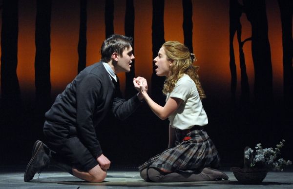 Melchior (Matthew Kacergis) and Wendla (Alyse Alan Louis) share a moment. Photo