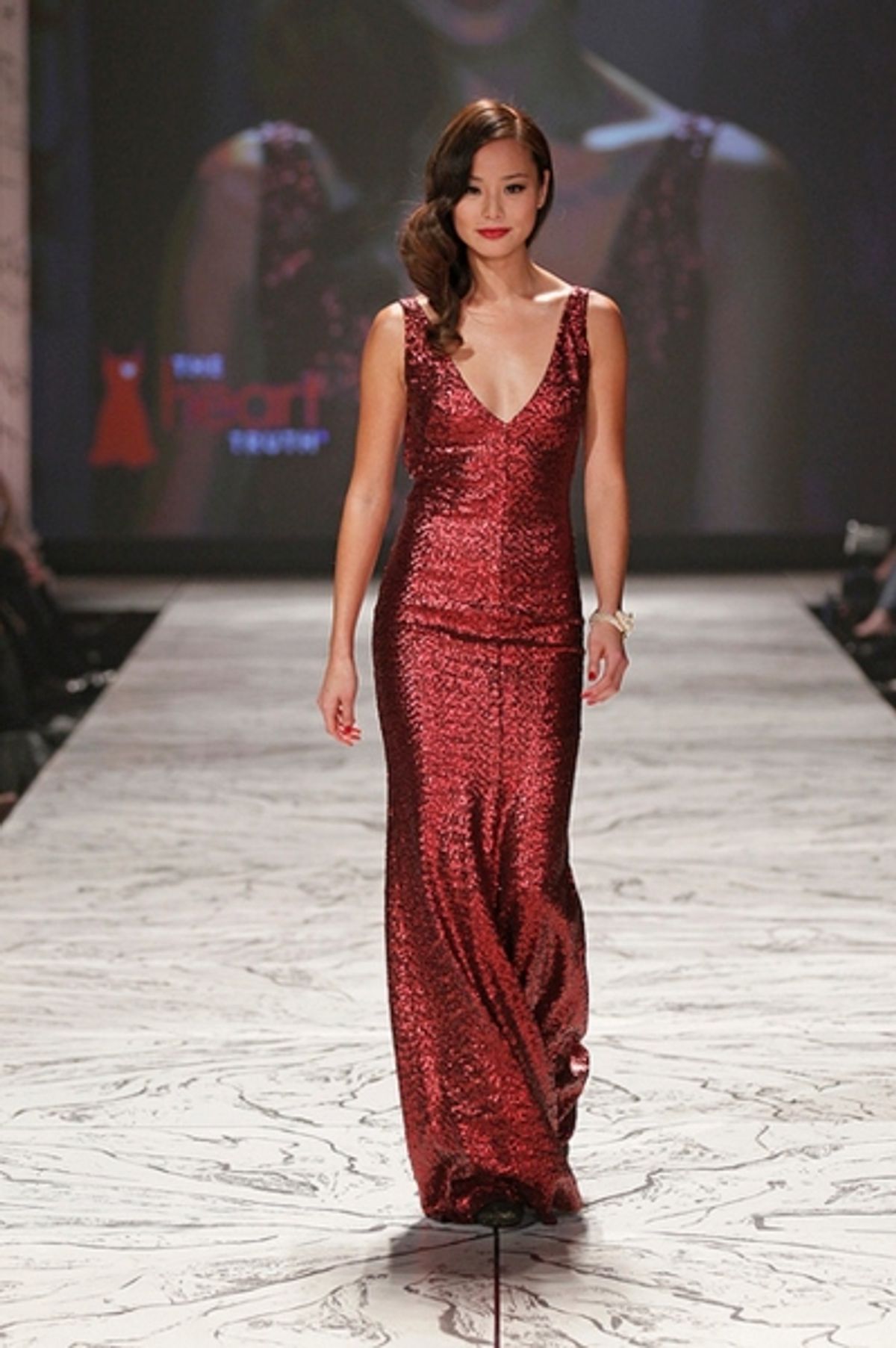Jamie Chung in David Meister (Photo by Dan & Corina Lecca) at 