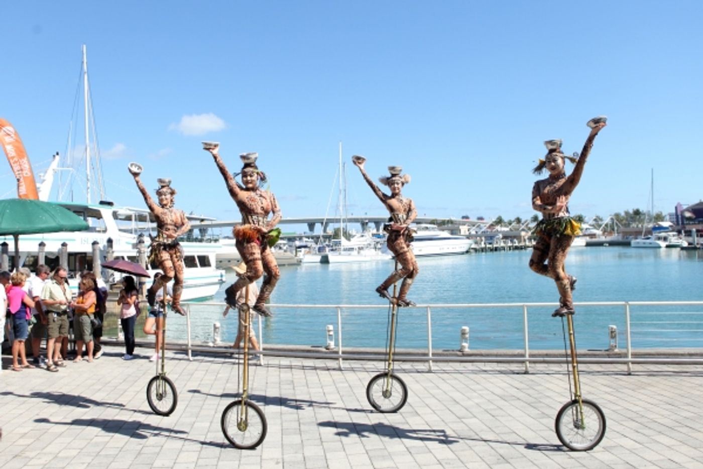 Photo Flash: Cast of Cirque du Soleil's TOTEM Surprises Bayside Market Place Crowds  Image