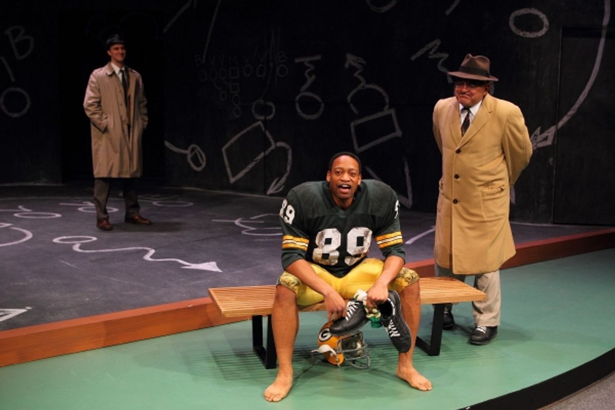 Jarred Baugh as Michael McCormick, Gabriel Lawrence as Dave Robinson and Edward Furs as Vince Lombardi at 