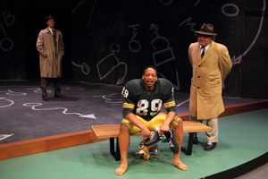 Jarred Baugh as Michael McCormick, Gabriel Lawrence as Dave Robinson and Edward Furs as Vince Lombardi @ BroadwayWorld Jarred Baugh as Michael McCormick, Gabriel Lawrence as Dave Robinson and Edward Furs Photo
