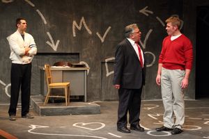 Ryan Imhoff as Jim Taylor, Edward Furs as Vince Lombardi and Brandon Dahlquist as Pau Photo