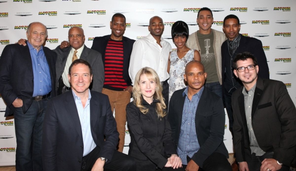 Brandon Victor Dixon, Valisia LeKae, Charl Brown, Bryan Terrell Clark, Berry Gordy, Director Charles Randolph-Wright with the creative team at 