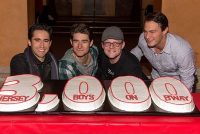 John Lloyd Young, Drew Gehling, Jeremy Kushnier, Matt Bogart. Photo Credit: Jennifer  Photo