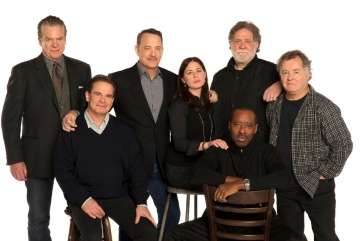 Christopher McDonald, Peter Scolari, Tom Hanks, Maura Tierney, Richard Masur, Courtney B. Vance, Peter Gerety at 