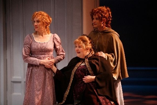 Nancy Lemenager as Elinor, Penny Slusher as Mrs. Henry Dashwood and Amelia McClain as Photo