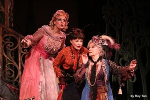 Rebecca Lock as Gabrielle, Betty Buckley as The Countess Aurelia and Annabel Leventon as Constance @ BroadwayWorld Rebecca Lock as Gabrielle, Betty Buckley as The Countess Aurelia and Annabel Leventon Photo