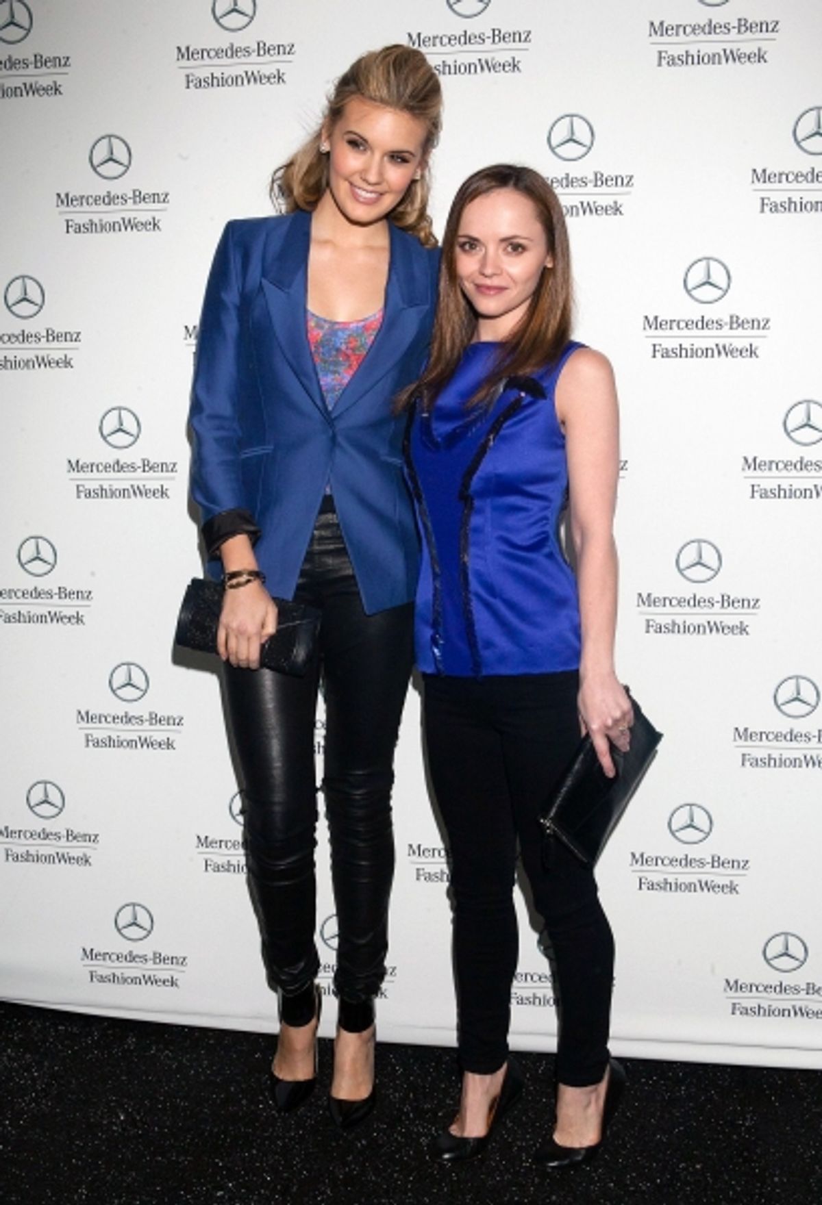 Maggie Grace and Christina Ricci at the Richard Chai LOVE show during Fall 2013 Mercedes-Benz Fashion Week (Photo by MediaPunch Inc / Rex USA) at 