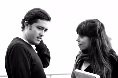 Matthew Amendt (Claudio) with director Arin Arbus Photo