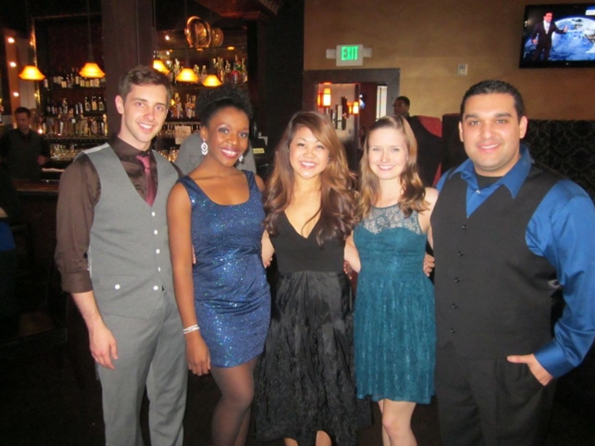 left to right: Clinton J. Sherwood, Katherine Washington, Charlotte Mary Wen, Kelsey Hainlen, Jonathan Arana at 