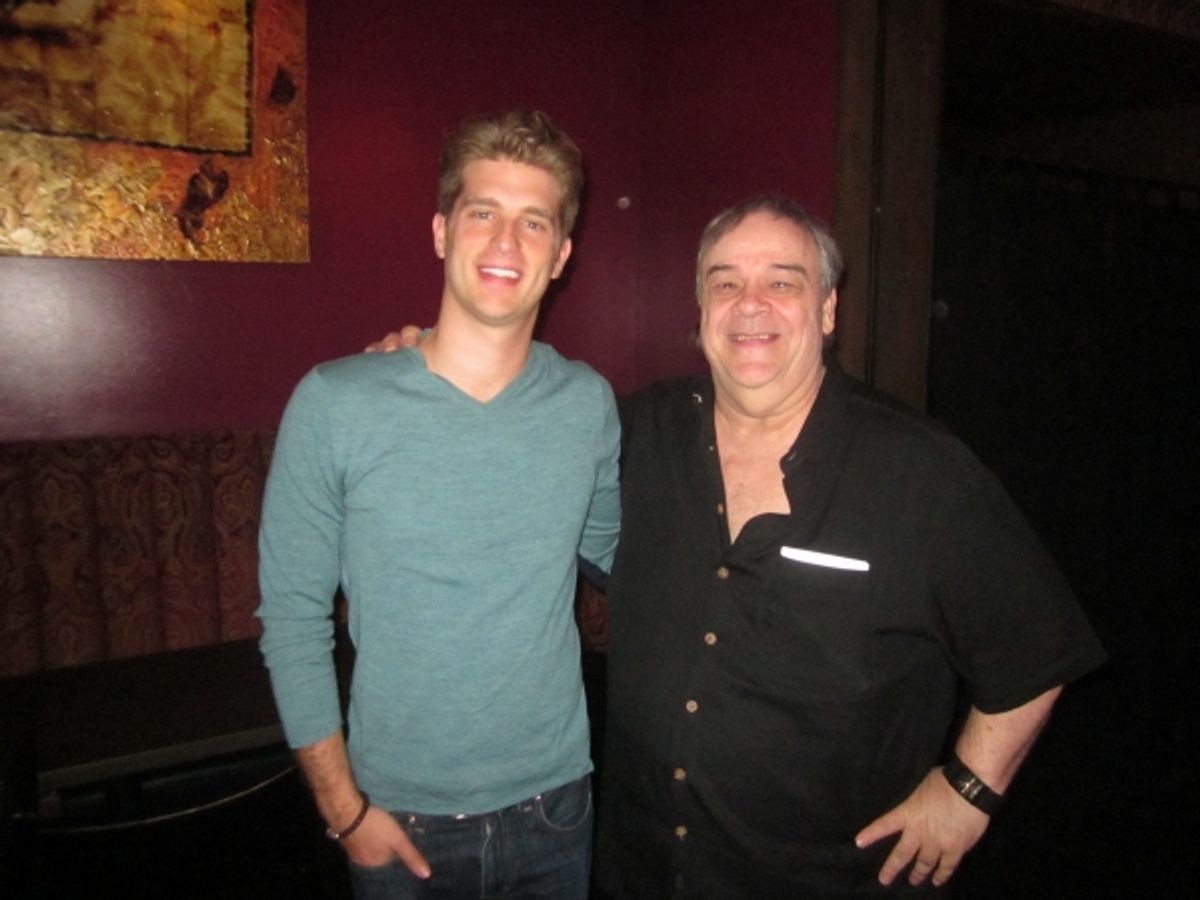 left to right: contestant Jonah Platt, actor Ed Donovan at 