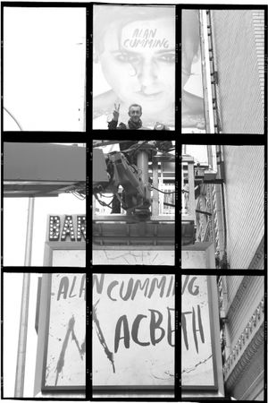 Alan Cumming, Tony and Olivier Award-winner ("Cabaret") participates in the installation of the new theatre marquees at Broadway's Ethel Barrymore Theatre for the upcoming limited engagement of his acclaimed one-man interpretation of 'MACBETH' in New Y @ BroadwayWorld Alan Cumming, Tony and Olivier Award-winner ("Cabaret") participates in the installat Photo