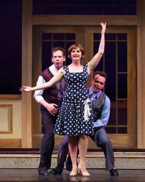 Ryan Drummond (Cosmo), Melissa WolfKlain (Kathy) and Keith Pinto (Don) Photo