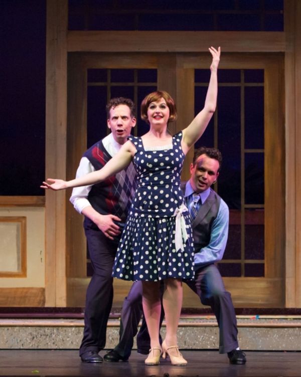 Ryan Drummond (Cosmo), Melissa WolfKlain (Kathy) and Keith Pinto (Don) Photo