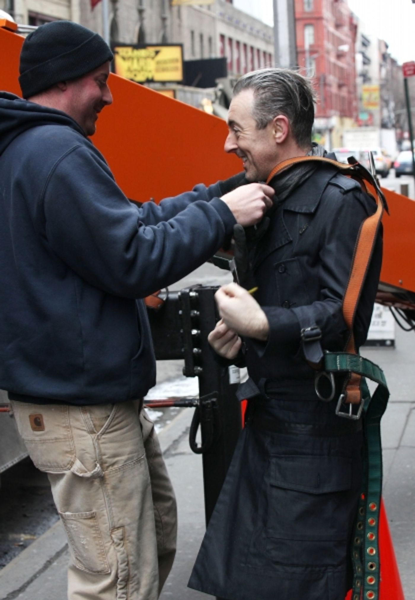 Photo Coverage:  Alan Cumming Helps Install MACBETH Marquee  Image