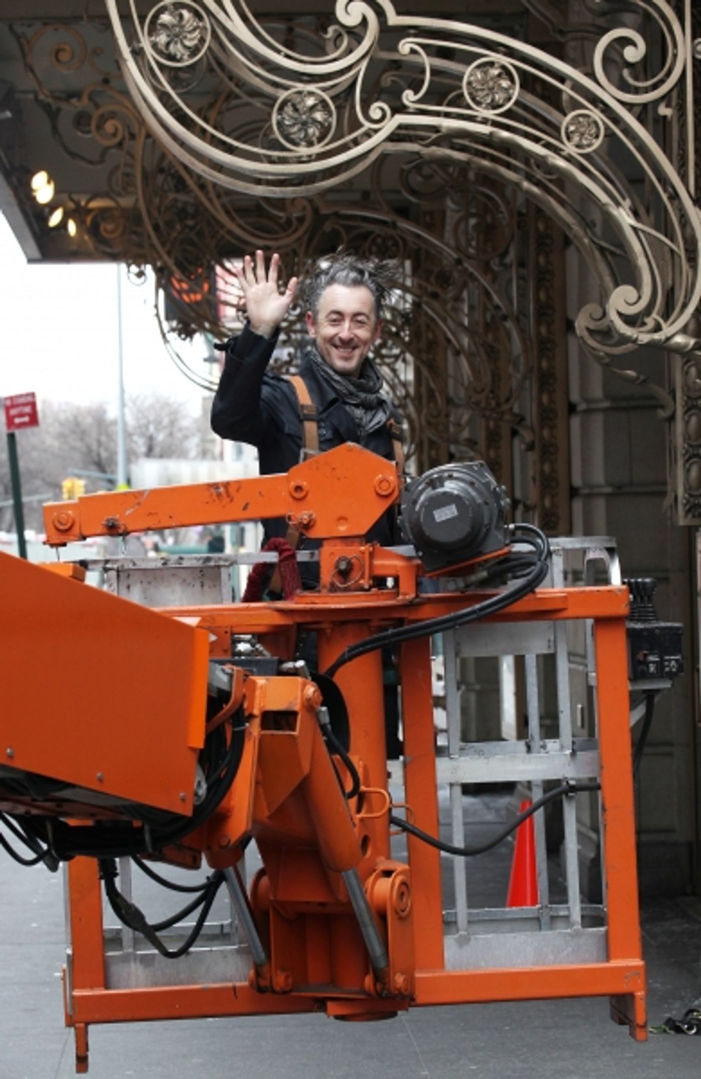 Photo Coverage:  Alan Cumming Helps Install MACBETH Marquee  Image