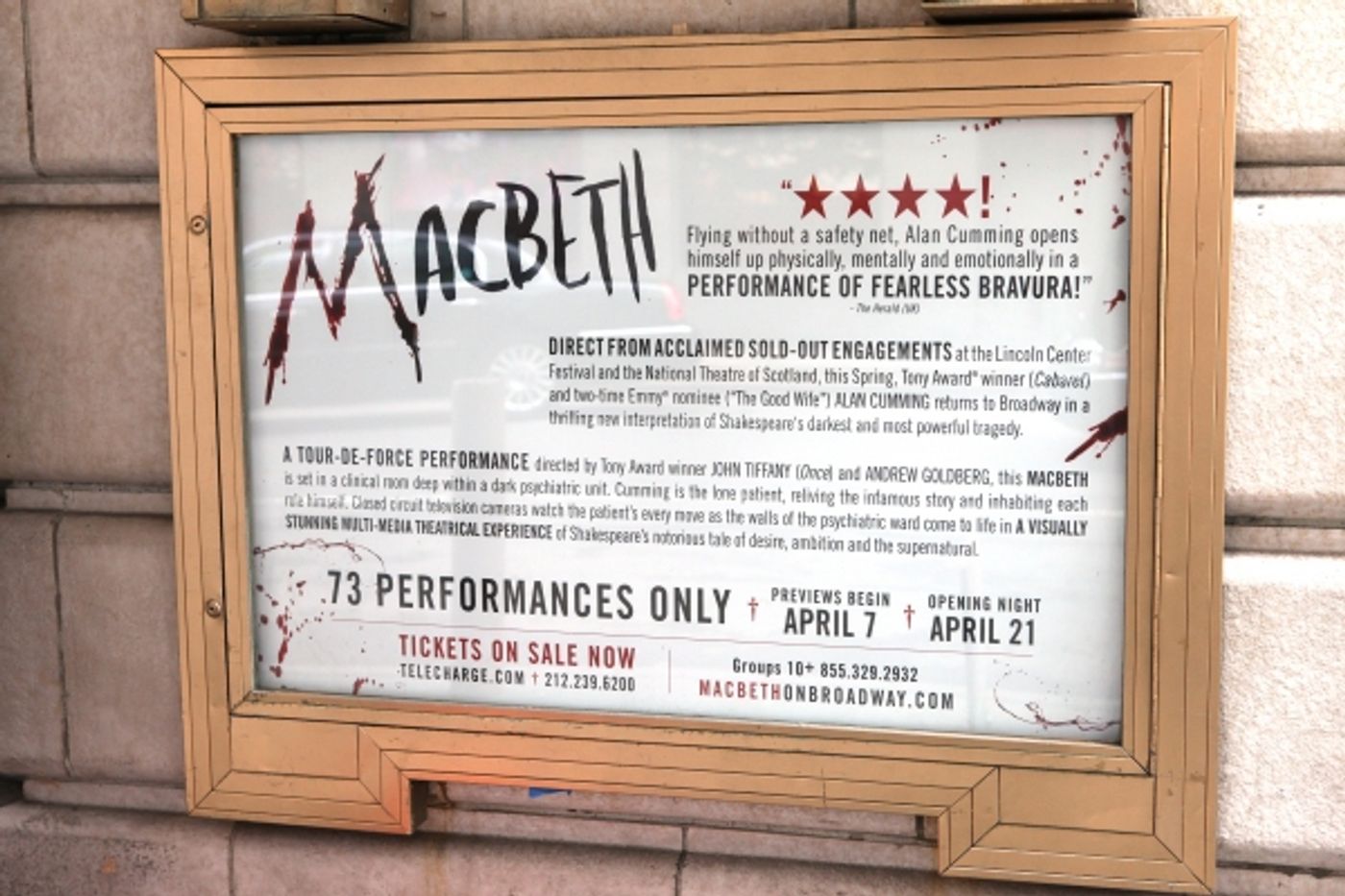 Photo Coverage:  Alan Cumming Helps Install MACBETH Marquee  Image