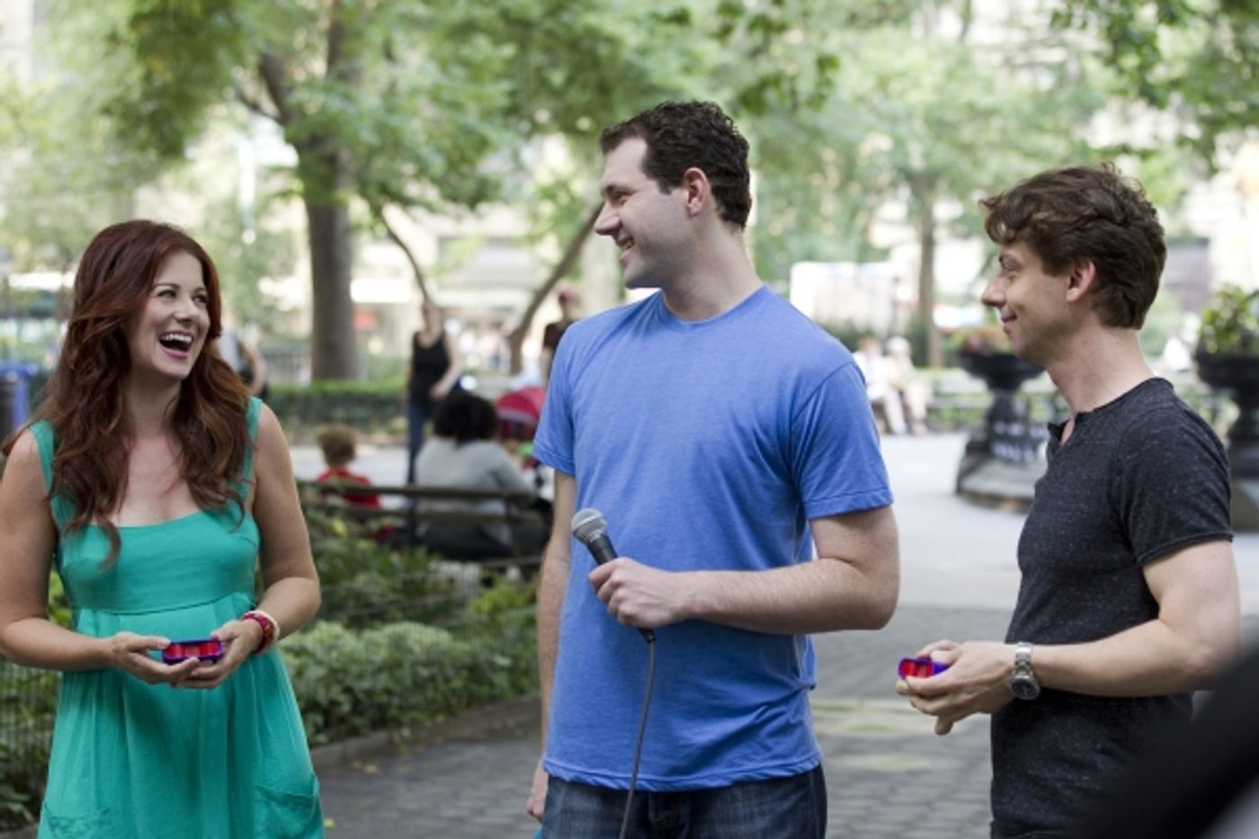 Photo Flash: SMASH's Debra Messing and Christian Borle on Funny or Die's BILLY ON THE STREET  Image