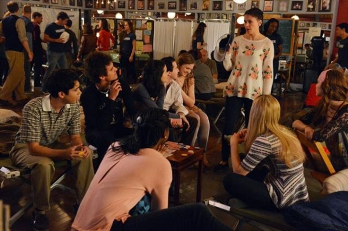 ANTONY DEL RIO, PAUL JAMES JORDAN, JULIA GOLDANI TELLES, CASEY J. ADLER, KAITLYN JENKINS, SUTTON FOSTER at 