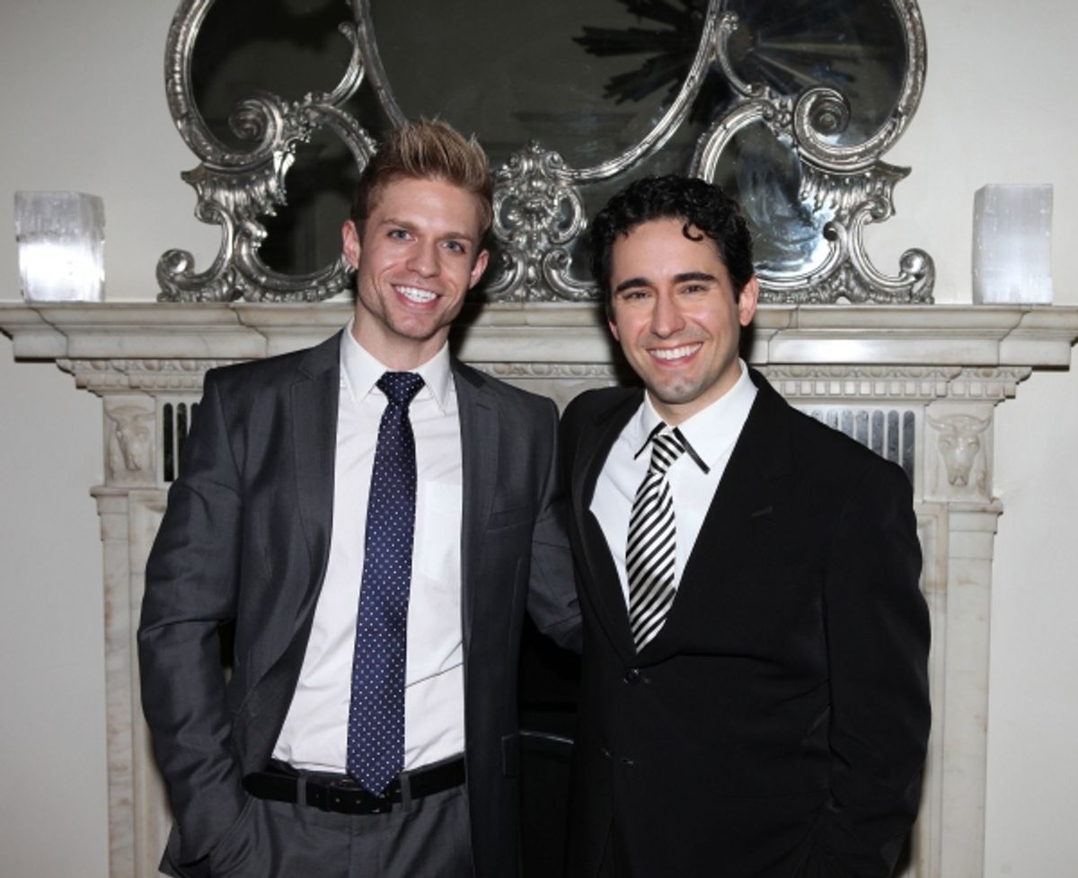 Hunter Ryan Herdlicka with John Lloyd Young  at 