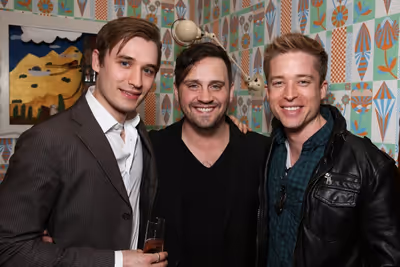 From left, cast member Seth Numrich, Playwright Daniel Talbott and actor Daniel Abele Photo