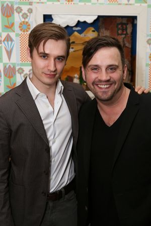 From left, cast member Seth Numrich and Playwright Daniel Talbott pose during a reception for New York's Rattlestick Playwrights Theater to celebrate its upcoming Los Angeles production of Daniel Talbott's "Slipping" held at the Beachwood Cafe on Tuesda @ BroadwayWorld From left, cast member Seth Numrich and Playwright Daniel Talbott pose during a recep Photo