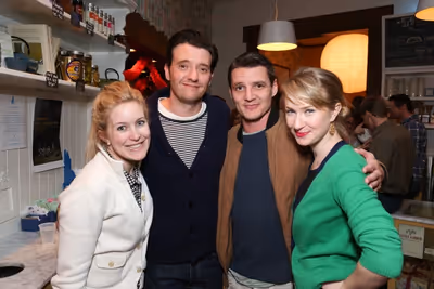 From left, Jasmine Chazelle, actor Jason Butler Harner, actor Pedro Pascal and actres Photo