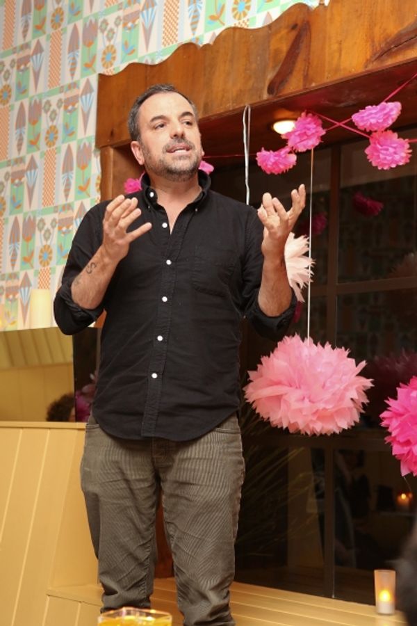 Playwright Craig Wright speaks during a reception for New York's Rattlestick Playwrig Photo