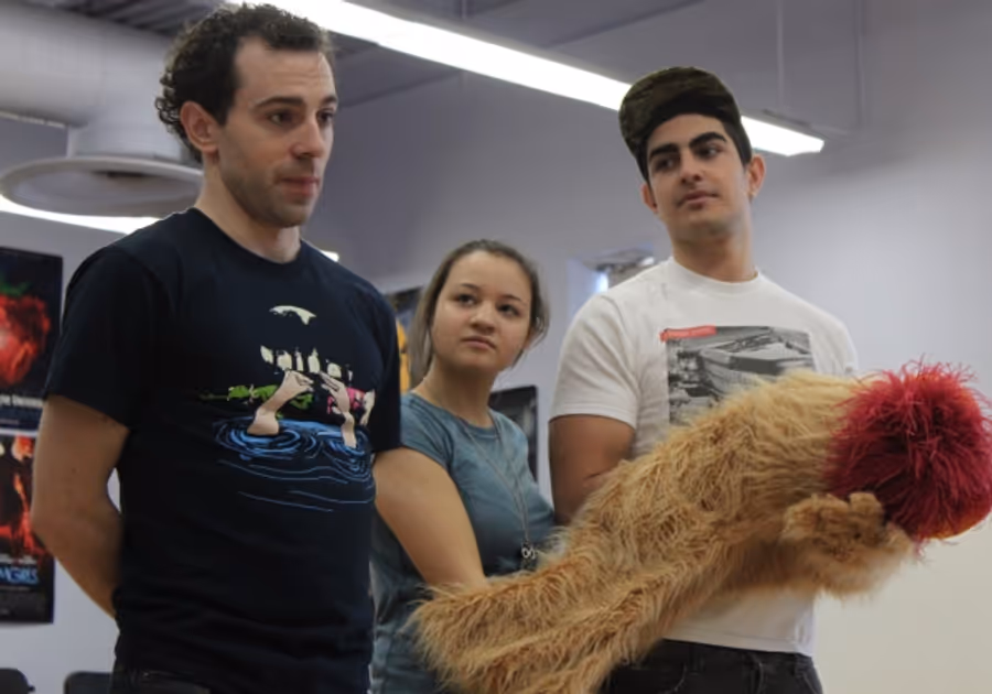 Photo Flash: CHAPLIN's Rob McClure Visits Cast of HT High School's AVENUE Q Image