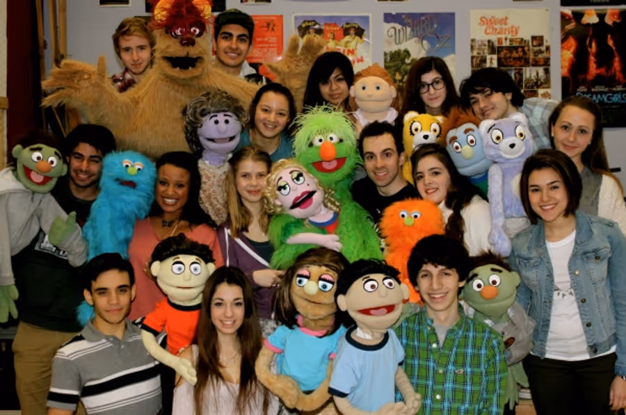 Photo Flash: CHAPLIN's Rob McClure Visits Cast of HT High School's AVENUE Q Image