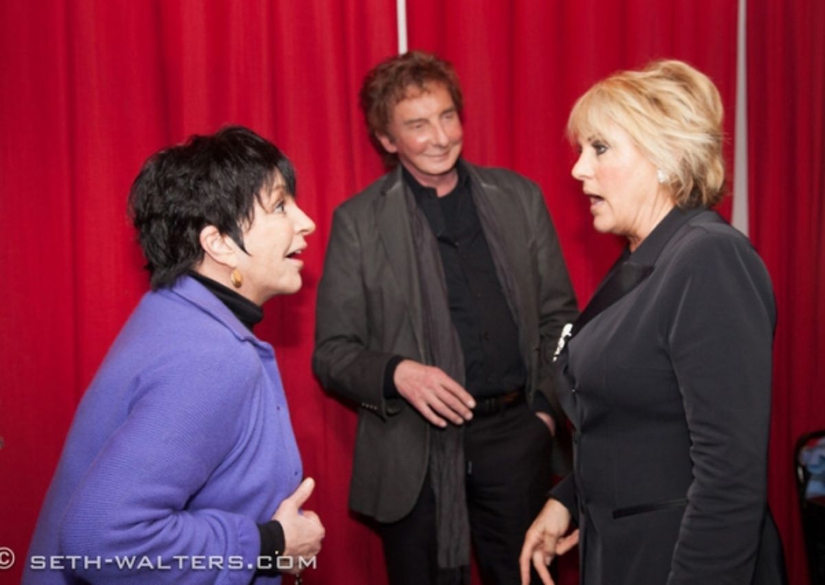 Liza Minnelli, Barry Manilow and Lorna Luft at 