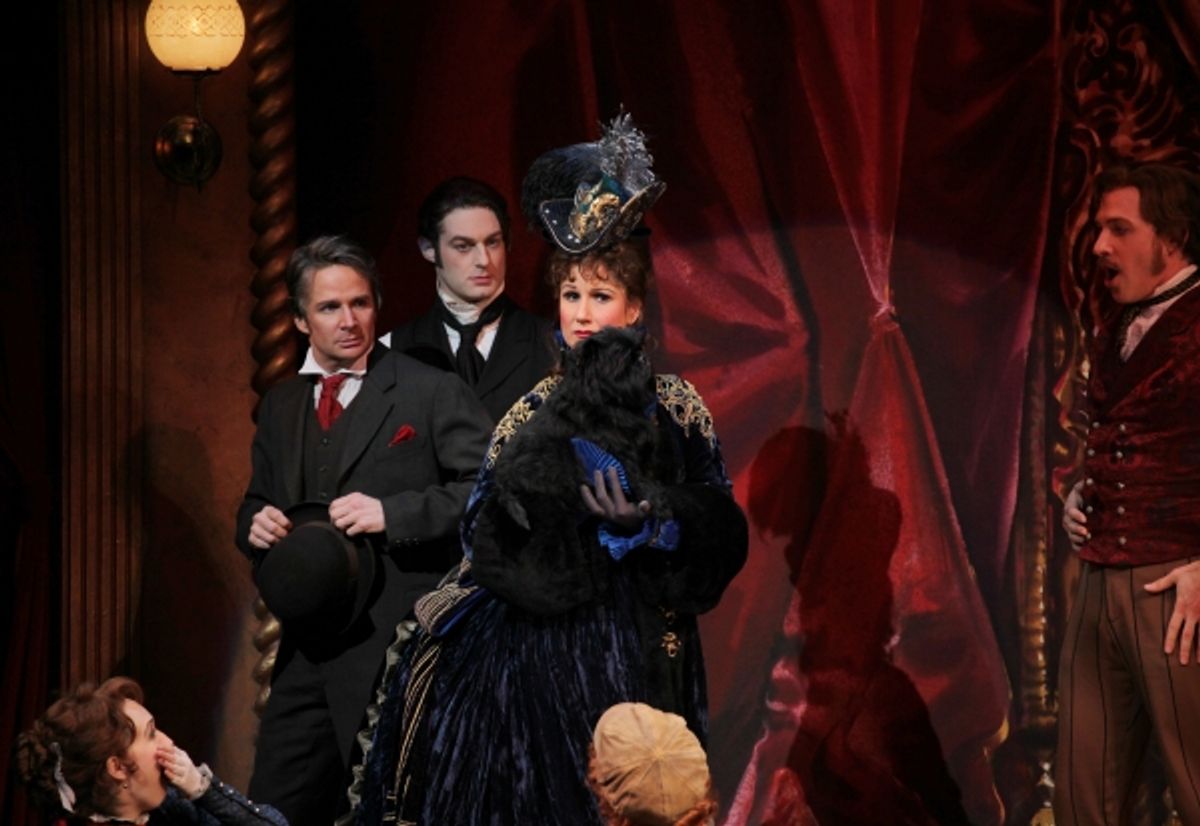 Peter Benson, Spencer Plachy, Stephanie J. Block & cast with Banana Joe at 