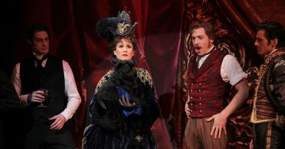 Stephanie J. Block & cast with Banana Joe Photo