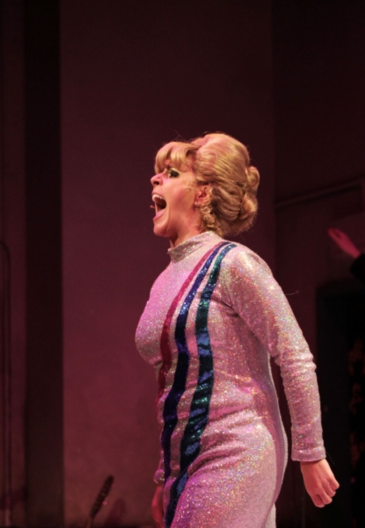 Kirsten Holly Smith during the 'Forever Dusty' Special One Night Only Sing-A-Long to Celebrate it's 100th Performance at the New World Stages Theatre in New York City on 2/13/2013 at 