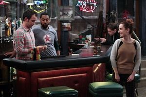 WHITNEY -- "Breaking Dad" Episode 209 -- Pictured: (l-r) Dan O'Brien as Mark, Tone Bell as RJ, Zoe Lister-Jones as Lily -- (Photo by: Chris Haston/NBC) @ BroadwayWorld WHITNEY -- "Breaking Dad" Episode 209 -- Pictured: (l-r) Dan O'Brien as Mark, Tone Be Photo