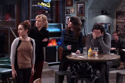 WHITNEY -- "Breaking Dad" Episode 209 -- Pictured: (l-r) Zoe Lister-Jones as Lily, Rh Photo