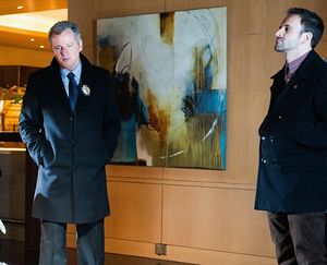 "Possibility Two"-- Sherlock (Jonny Lee Miller, right) and Gregson (Aidan Quinn, left) investigate a case involving a wealthy philanthropist who believes his incurable illness was given to him on purpose, on ELEMENTARY, on a Thursday, Feb. 21 on the CBS T @ BroadwayWorld "Possibility Two"-- Sherlock (Jonny Lee Miller, right) and Gregson (Aidan Quinn, left Photo