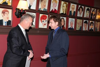 Barry Manilow and Restaurant Owner Max Klimavicius Photo