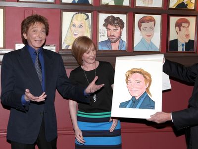 Barry Manilow with American Theatre Wing Executive Director Heather Hitchens  Photo