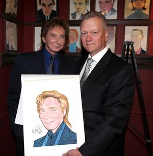 Barry Manilow and Restaurant Owner Max Klimavicius Photo