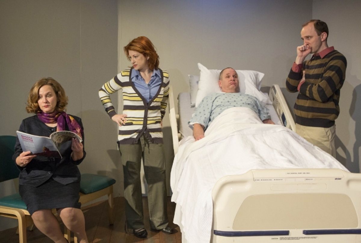 The entire family (L to R) Rita Lyons (Diane Kondrat), Lisa Lyons (Angela Plank), Curtis Lyons (Charles Goad) and Ben Lyons (Scot Greenwell) gathers at the fatherÃ¢â‚¬â„¢s bedside. at 