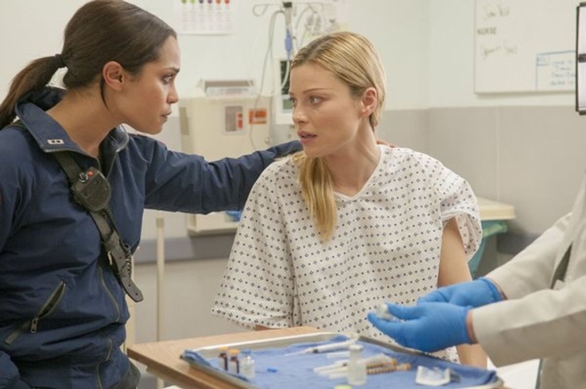 Monica Raymund as Gabriella Dawson, Lauren German as Leslie Shay  at 