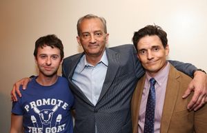 From left, cast member John Milhiser, Alan Donnes, President National Lampoon and cas Photo