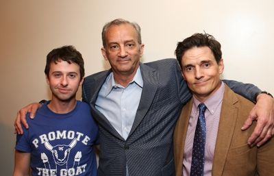 From left, cast member John Milhiser, Alan Donnes, President National Lampoon and cas Photo