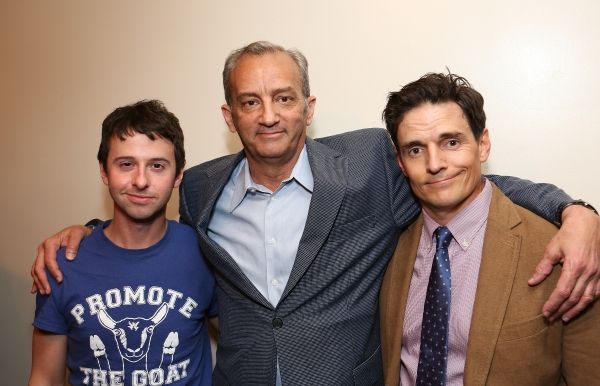 From left, cast member John Milhiser, Alan Donnes, President National Lampoon and cas Photo